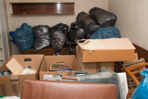 Recycling materials being sorted for eco-friendly disposal
